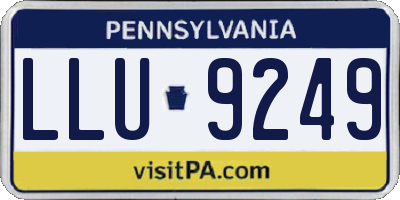 PA license plate LLU9249