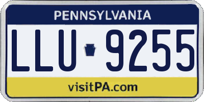 PA license plate LLU9255