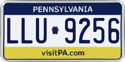 PA license plate LLU9256