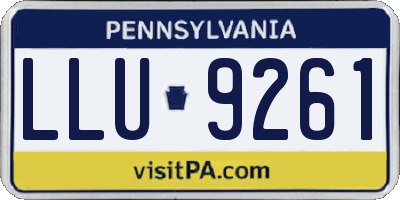 PA license plate LLU9261
