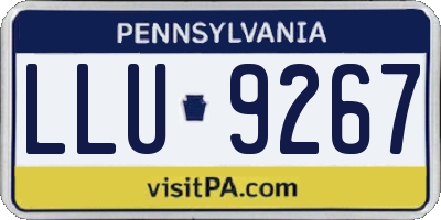 PA license plate LLU9267