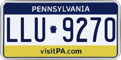 PA license plate LLU9270