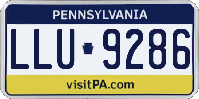 PA license plate LLU9286