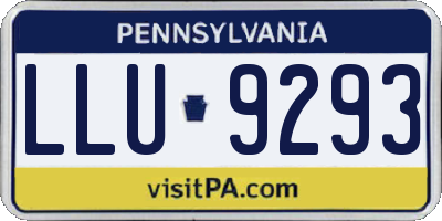 PA license plate LLU9293