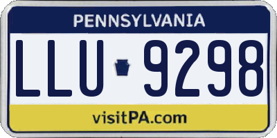 PA license plate LLU9298