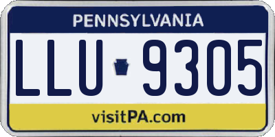 PA license plate LLU9305