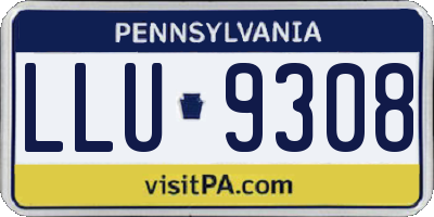 PA license plate LLU9308