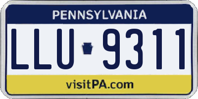 PA license plate LLU9311