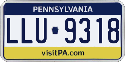 PA license plate LLU9318