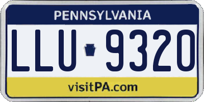 PA license plate LLU9320