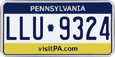 PA license plate LLU9324