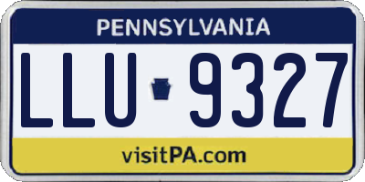 PA license plate LLU9327