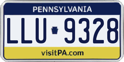 PA license plate LLU9328