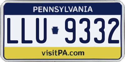 PA license plate LLU9332