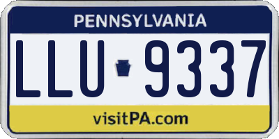 PA license plate LLU9337
