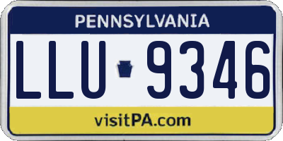 PA license plate LLU9346