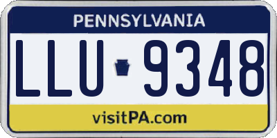 PA license plate LLU9348