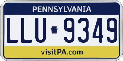 PA license plate LLU9349