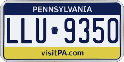 PA license plate LLU9350