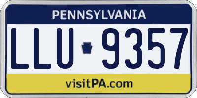 PA license plate LLU9357
