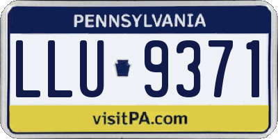 PA license plate LLU9371