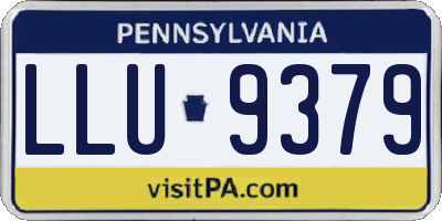 PA license plate LLU9379
