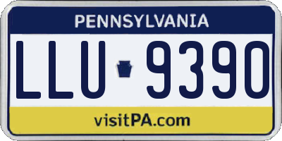 PA license plate LLU9390