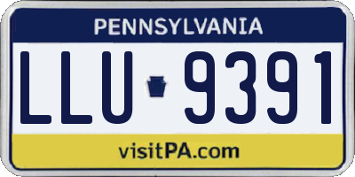 PA license plate LLU9391