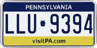 PA license plate LLU9394
