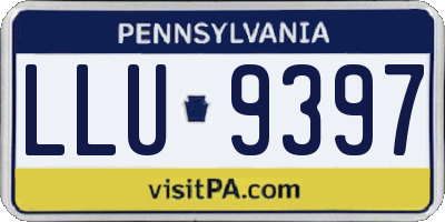 PA license plate LLU9397