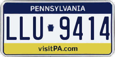 PA license plate LLU9414