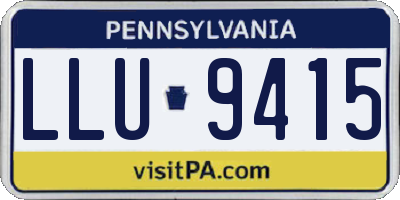 PA license plate LLU9415