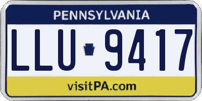 PA license plate LLU9417
