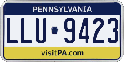 PA license plate LLU9423