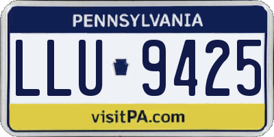 PA license plate LLU9425