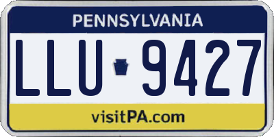 PA license plate LLU9427