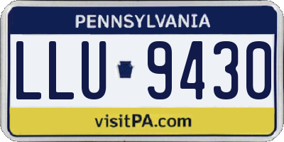 PA license plate LLU9430