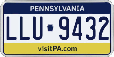 PA license plate LLU9432