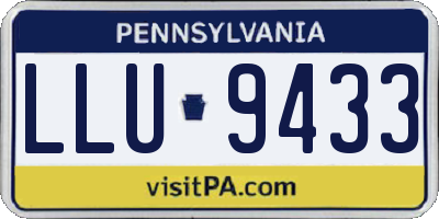 PA license plate LLU9433