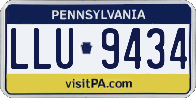 PA license plate LLU9434