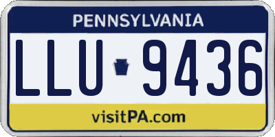 PA license plate LLU9436