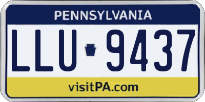 PA license plate LLU9437