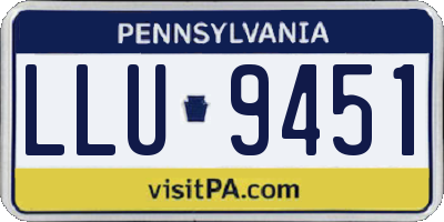 PA license plate LLU9451