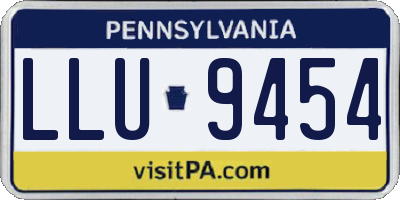 PA license plate LLU9454