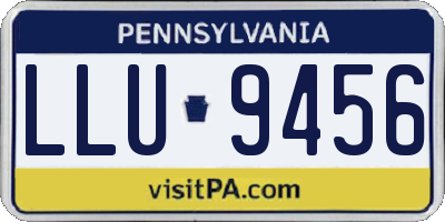 PA license plate LLU9456