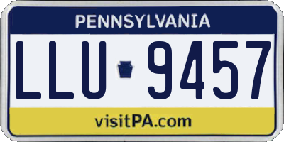 PA license plate LLU9457
