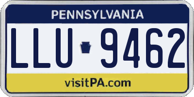 PA license plate LLU9462