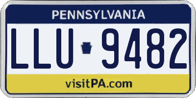 PA license plate LLU9482