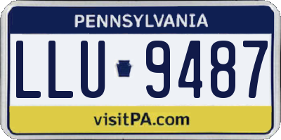 PA license plate LLU9487