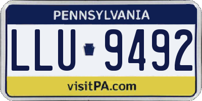 PA license plate LLU9492